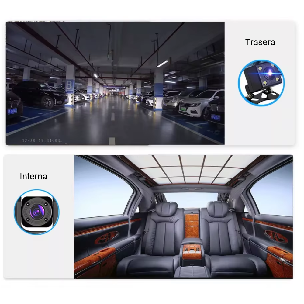 Miniatura 5 de Cámara Carro Dash Cam 1080p Hd 3 Lentes